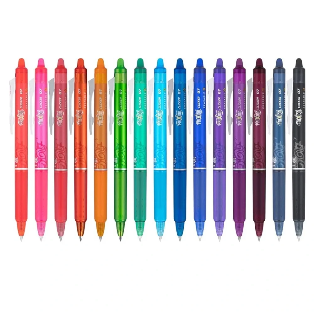 Pilot, FriXion Clicker Erasable Gel Pens, Fine Point 0.7 mm, Pack of 15